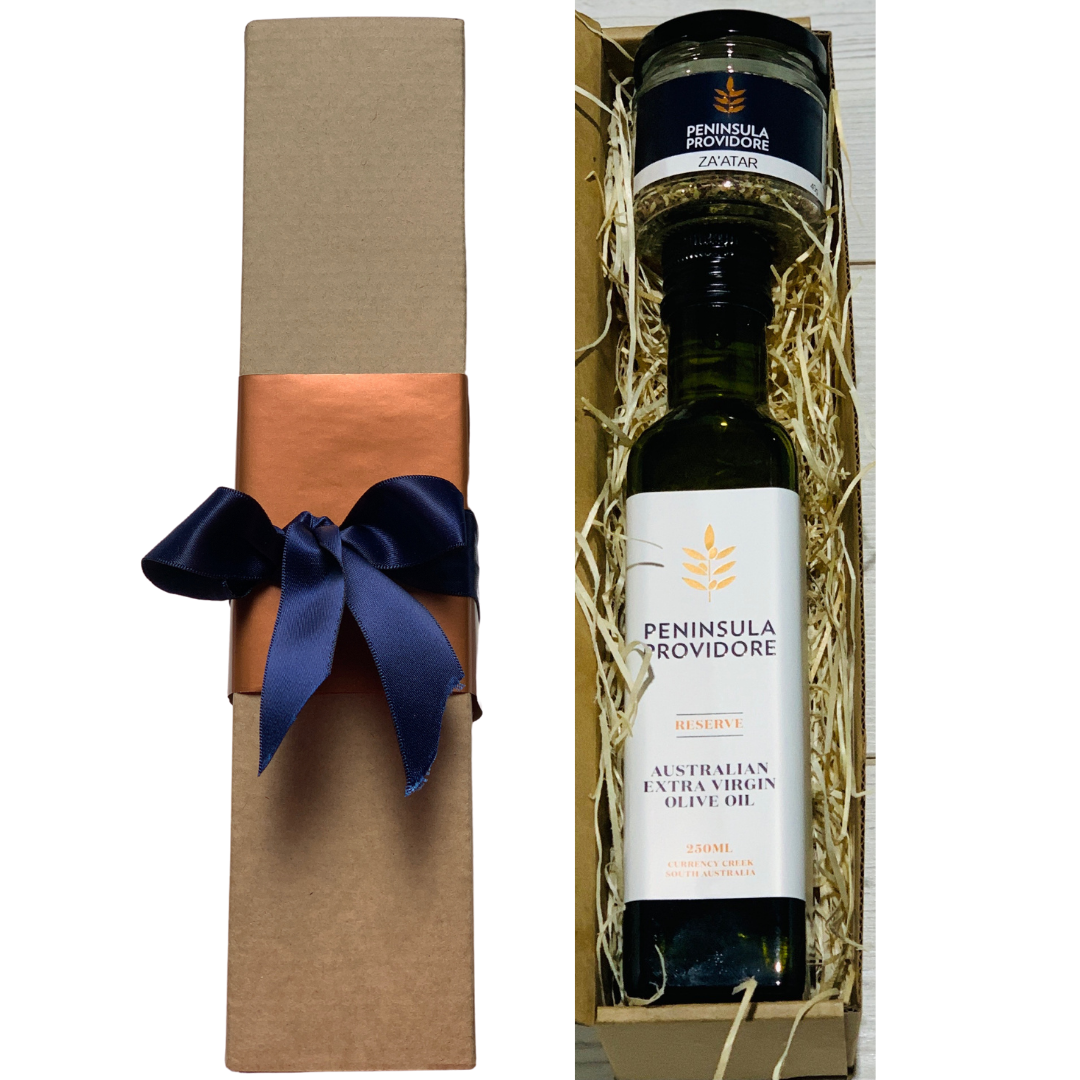Peninsula Providore Za’atar Giftbox - Reserve Extra Virgin Olive Oil and Za'atar