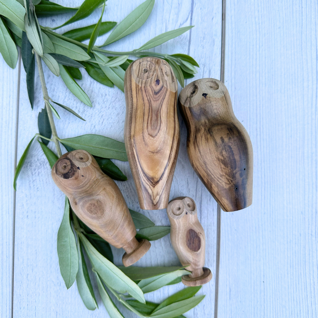 Olive Wood Owls