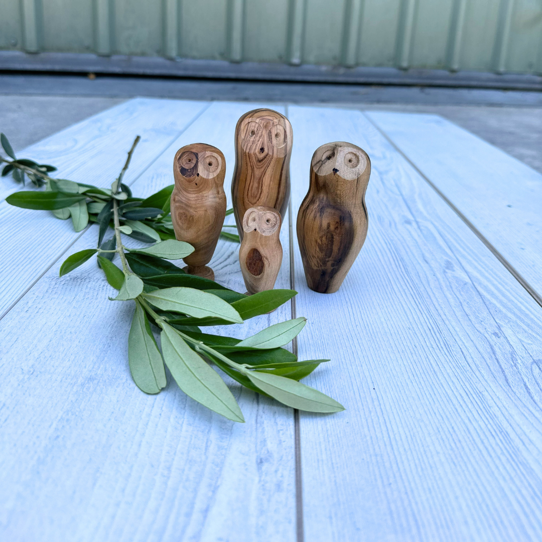 Olive Wood Owls