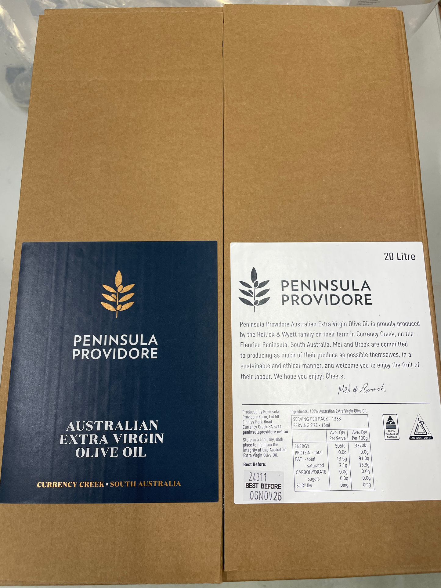 Peninsula Providore EVOO 20L BIB