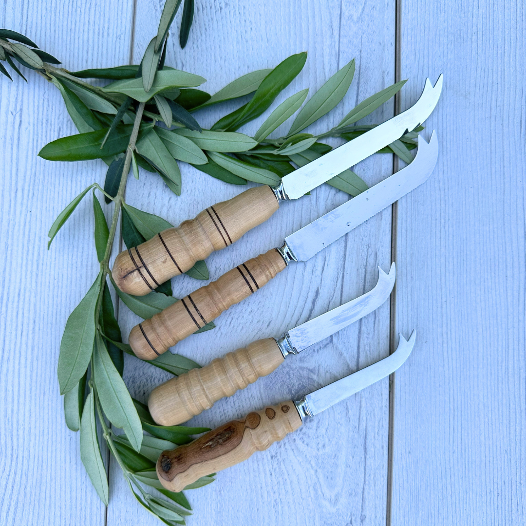 Olive Wood Cheese Knives