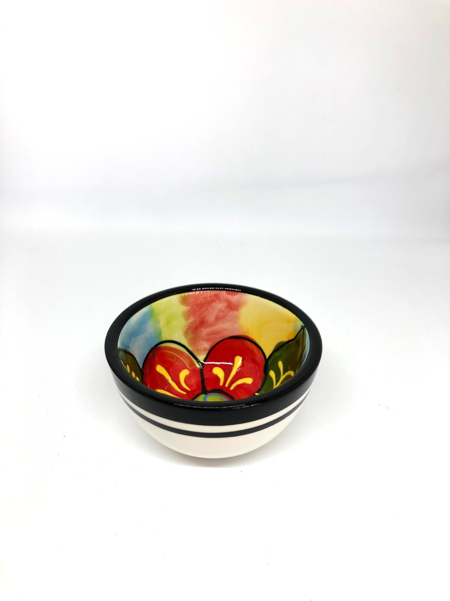 Ceramic Bowl - Stripped Flower