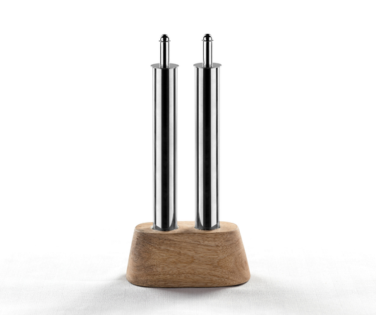 Oil & Vinegar tubes in Wooden Holder