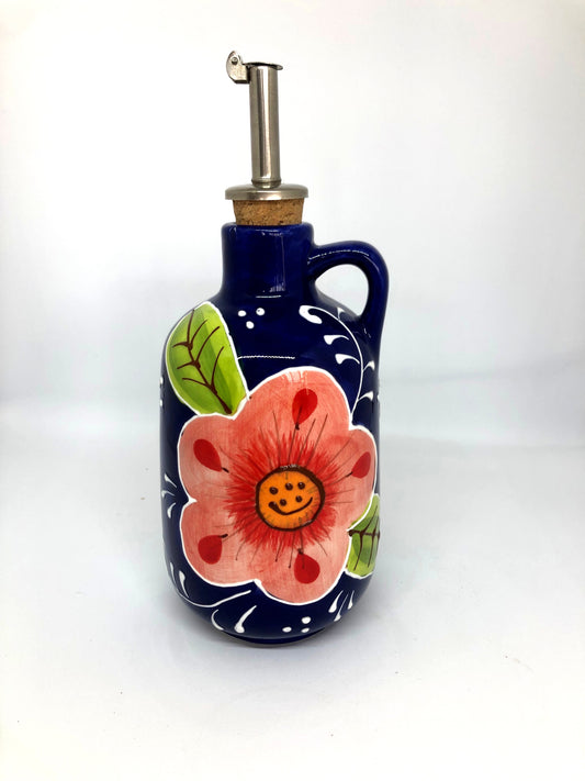 Olive Oil Ceramic Cruet - Navy Blue