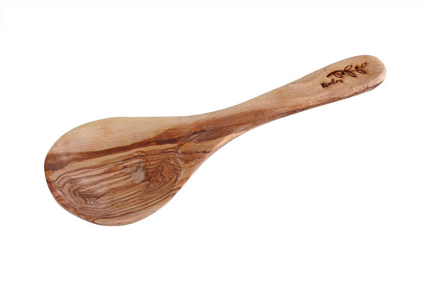 Olive Wood Large Round Spoon 28cm